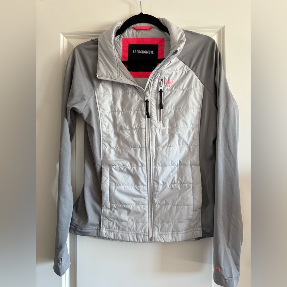 Abercrombie & Fitch Women's Light Gray Lightweight Jacket